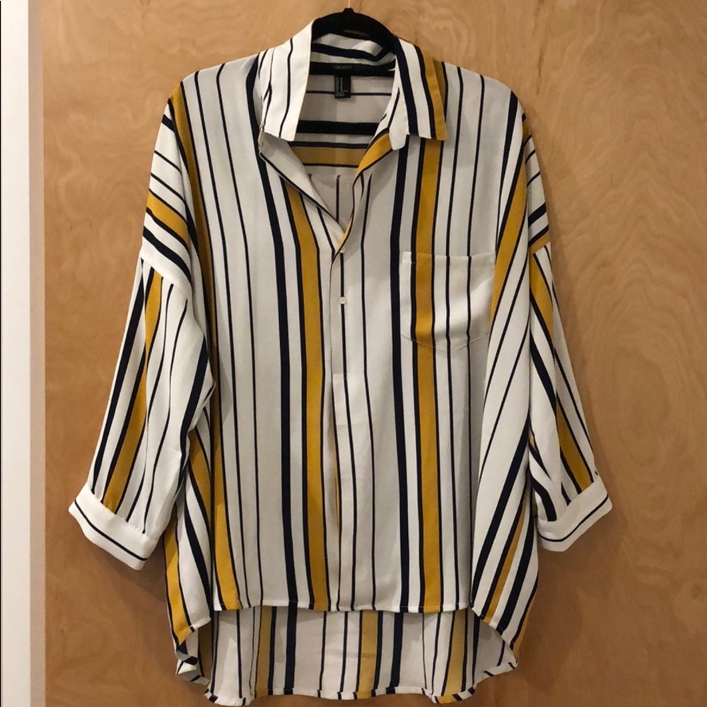 Forever 21 striped collared shirt